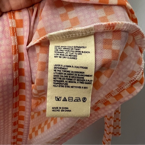 Anthropologie Maeve Mesh Long Sleeve Turtleneck Mock Neck Check Pattern 590 - Picture 4 of 9